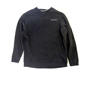 Columbia Sportswear Mens Black Crewneck Sweatshirt Embroidered Logo Large